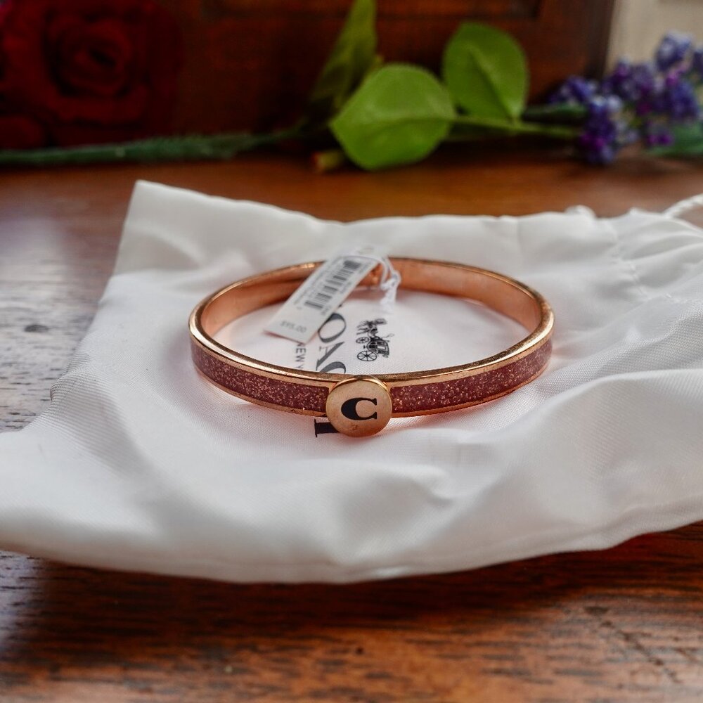 Coach bangle bracelet pink NWT & bag